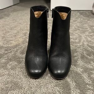 Christian Louboutin Black Pebbled Leather Booties Size 35